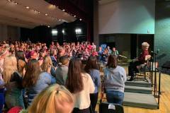 Peggy Dettwiler as guest conductor at Boyertown High School